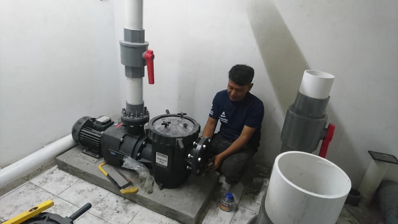 cara bakcwash mesin kolam