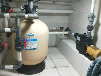 cara mengganti pasir filter